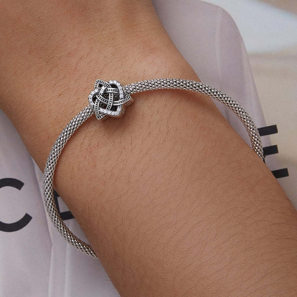 ciondolo a forma di cuore con nodo celtico in argento sterling 925 xs2221