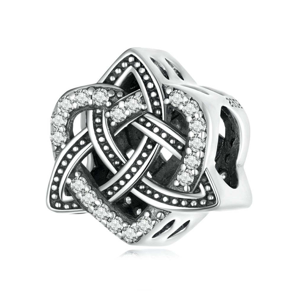 ciondolo a forma di cuore con nodo celtico in argento sterling 925 xs2221