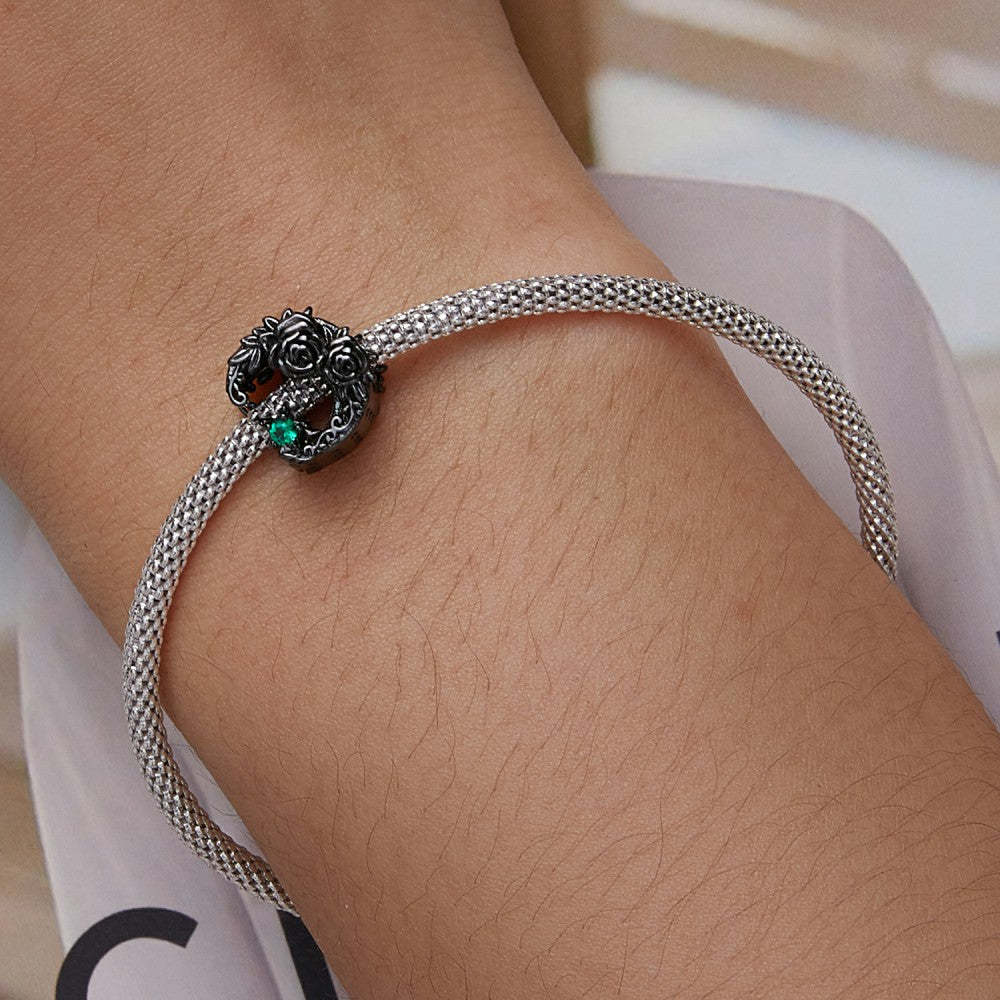 Ciondolo rosa scuro al chiaro di luna in argento sterling 925 xs2222