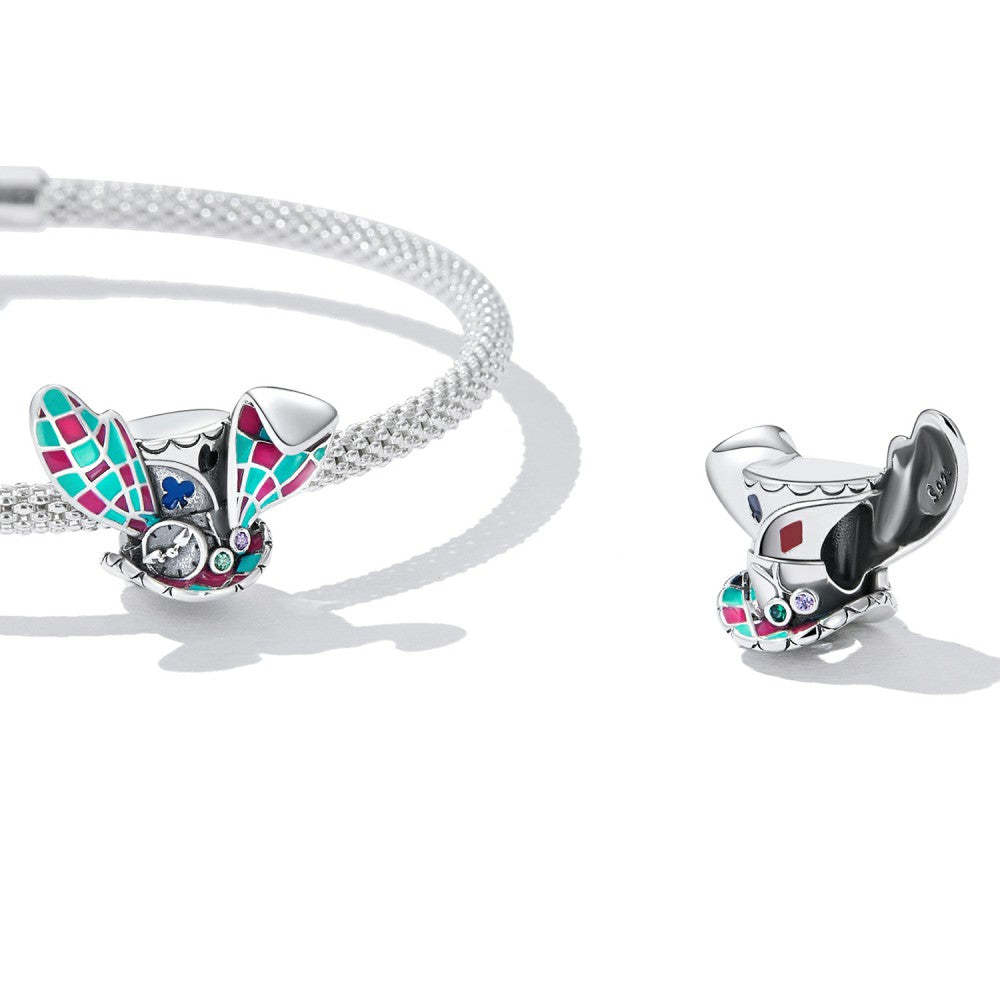 ciondolo con orecchie di coniglio e cappello magico in argento sterling 925 xs2234
