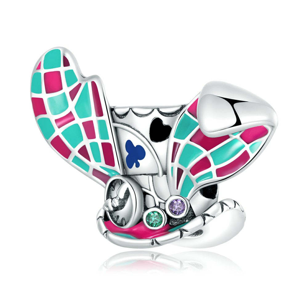 ciondolo con orecchie di coniglio e cappello magico in argento sterling 925 xs2234