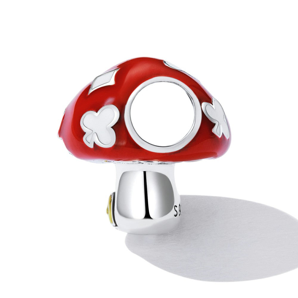 squisito ciondolo a forma di casa dei funghi in argento sterling 925 xs2236