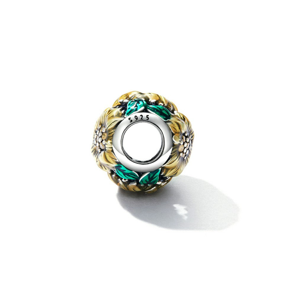 sunflower charm 925 sterling silver xs2246