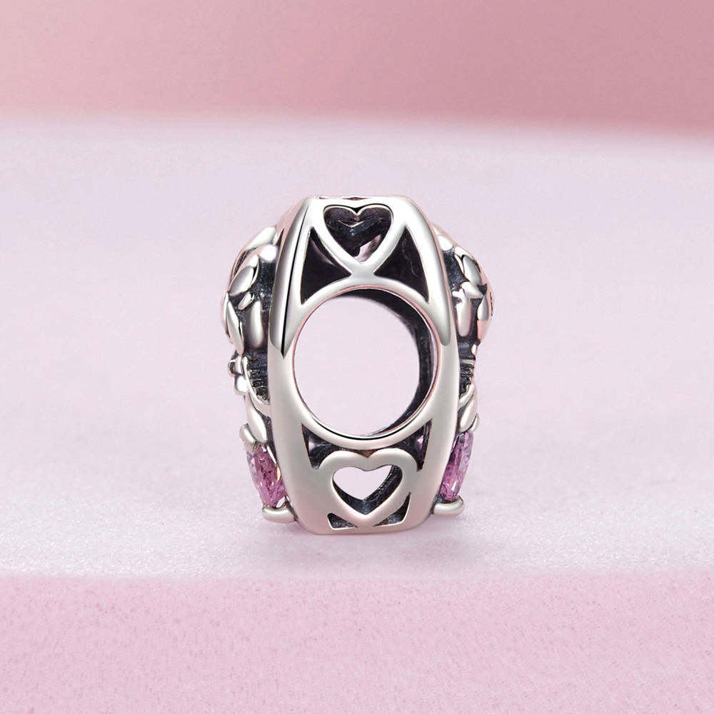 Ciondolo Con Cuori Di Diamanti Per Ragazzino E Ragazza, Regali Di Natale In Argento - soufeelit