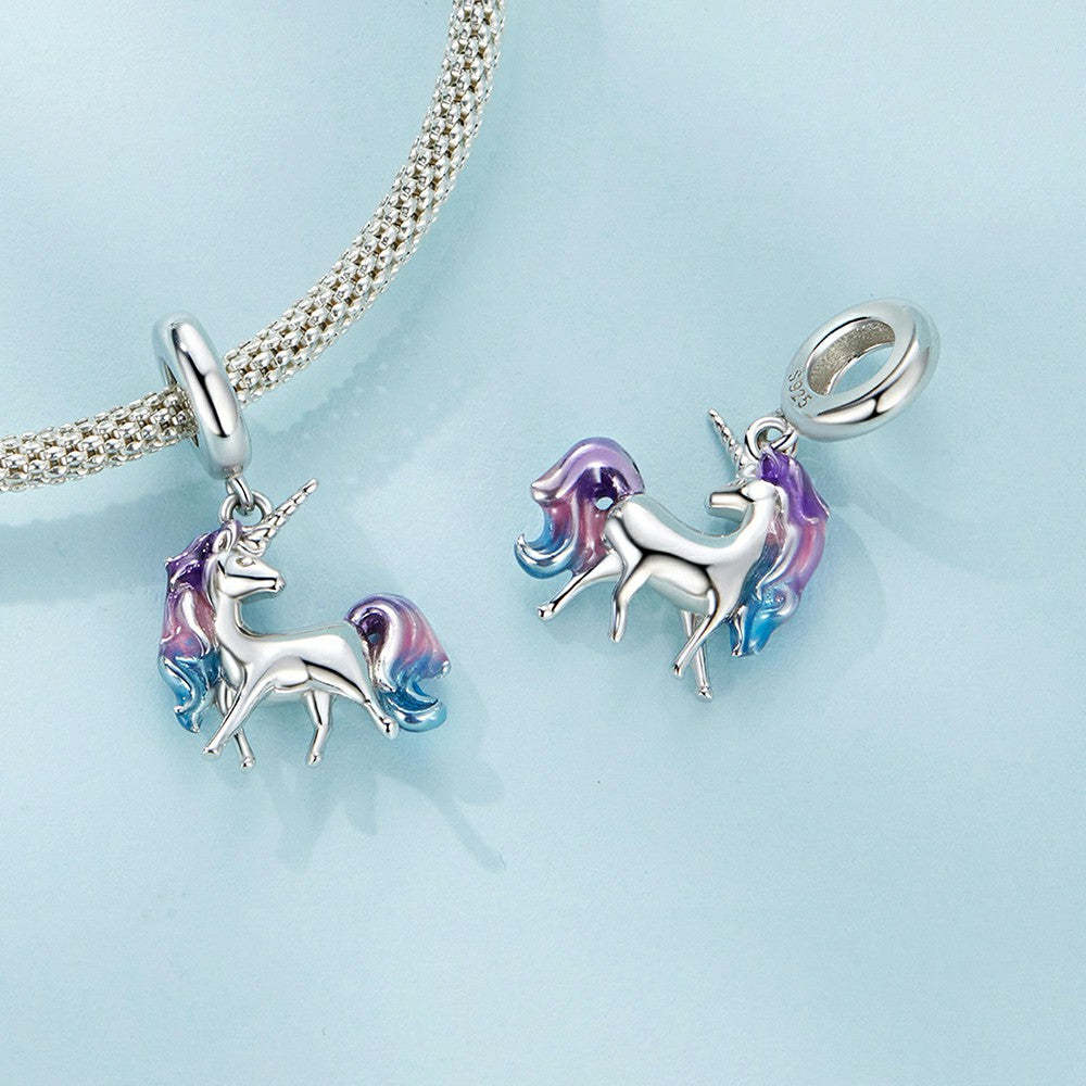 ciondolo pendente unicorno in argento sterling 925 yb2257