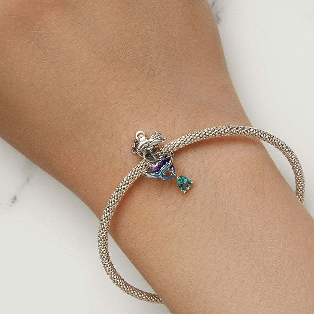 Ciondolo pendente con ancora a sirena in argento sterling 925 yb2266