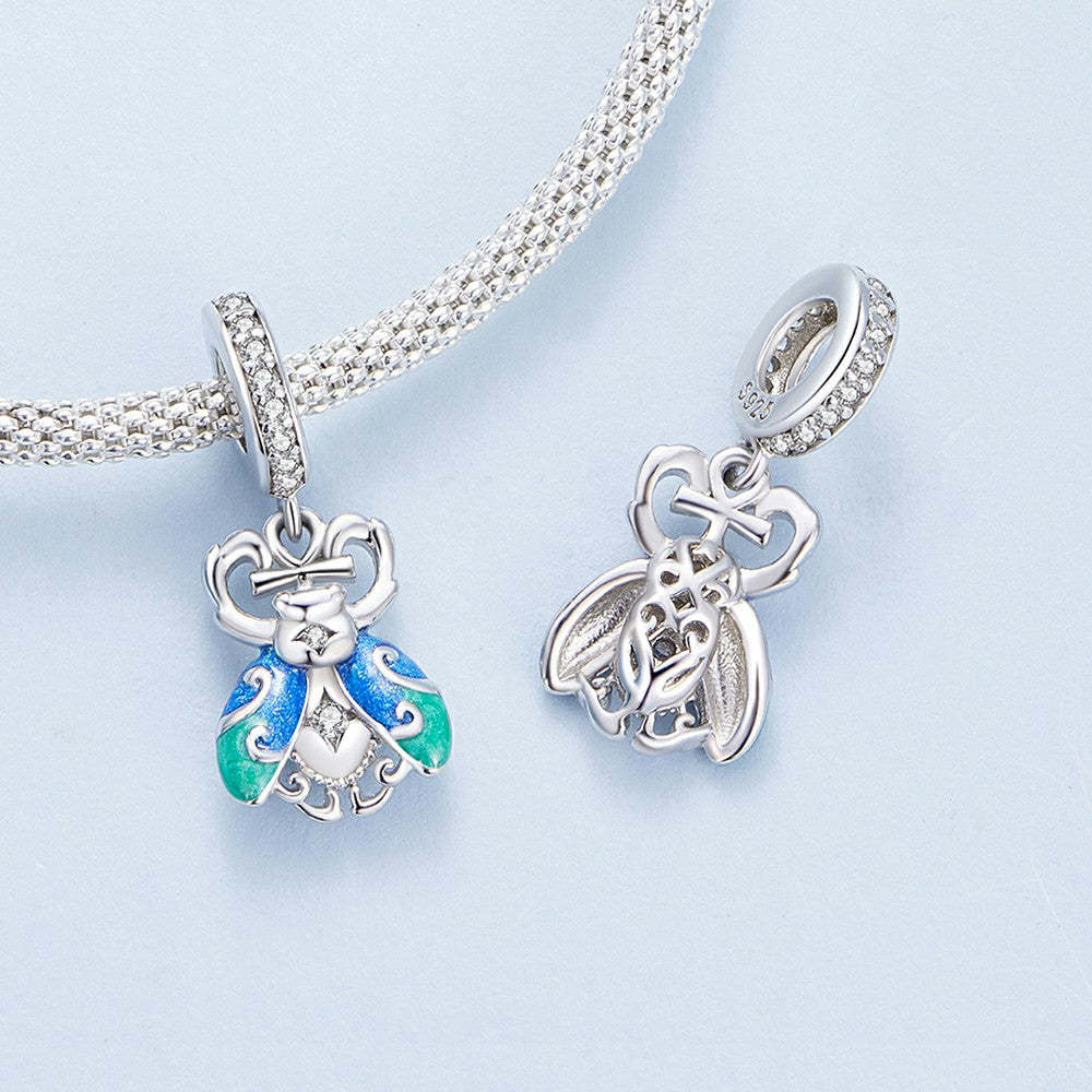 Ciondolo pendente scarabeo in argento sterling 925 yb2282