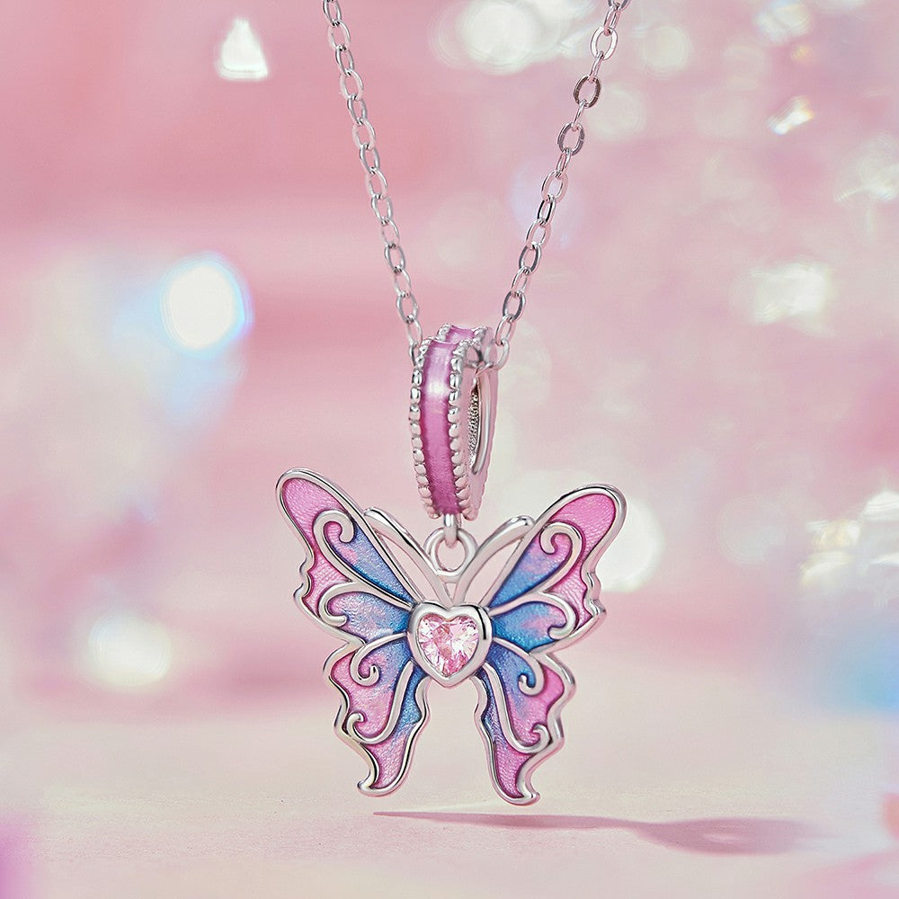 butterfly fairy dangle charm 925 sterling silver yb2293