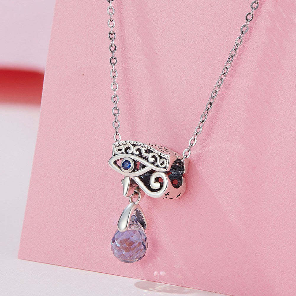 Ciondolo pendente occhio del diavolo con goccia d'acqua in argento sterling 925 yb2296