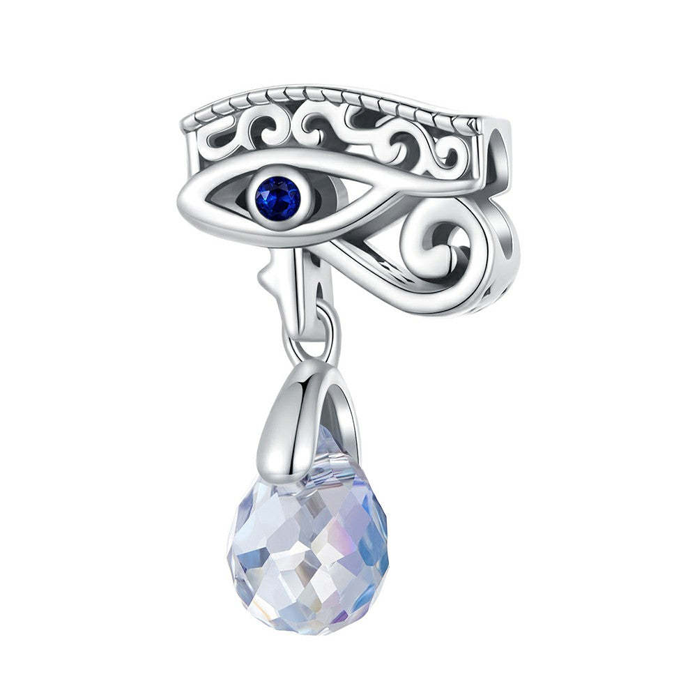 Ciondolo pendente occhio del diavolo con goccia d'acqua in argento sterling 925 yb2296