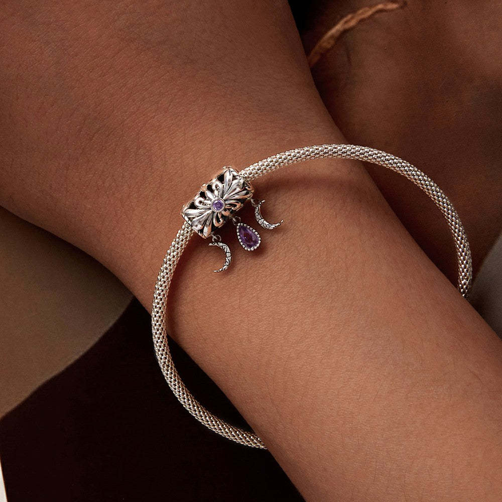 ciondolo vintage con iris in argento sterling 925 yb2297