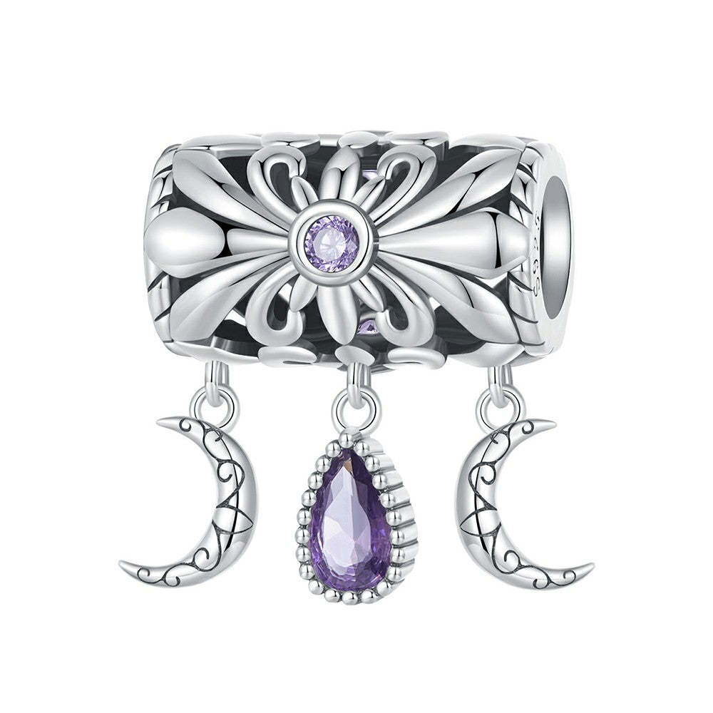 ciondolo vintage con iris in argento sterling 925 yb2297