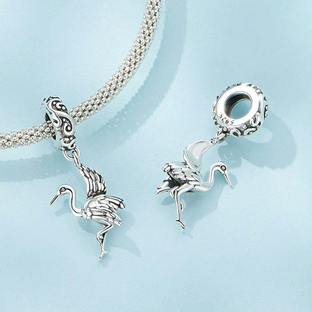 Ciondolo pendente gru in argento sterling 925 yb2302