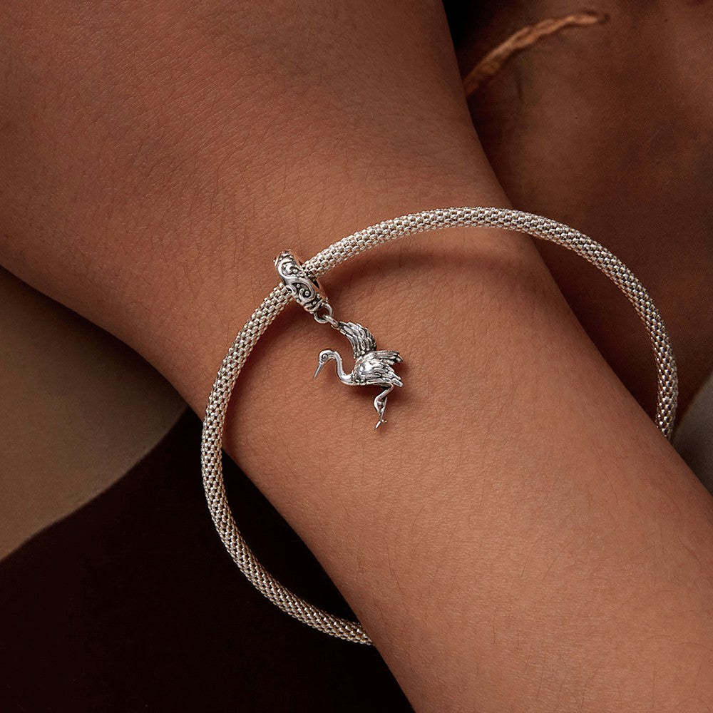 Ciondolo pendente gru in argento sterling 925 yb2302