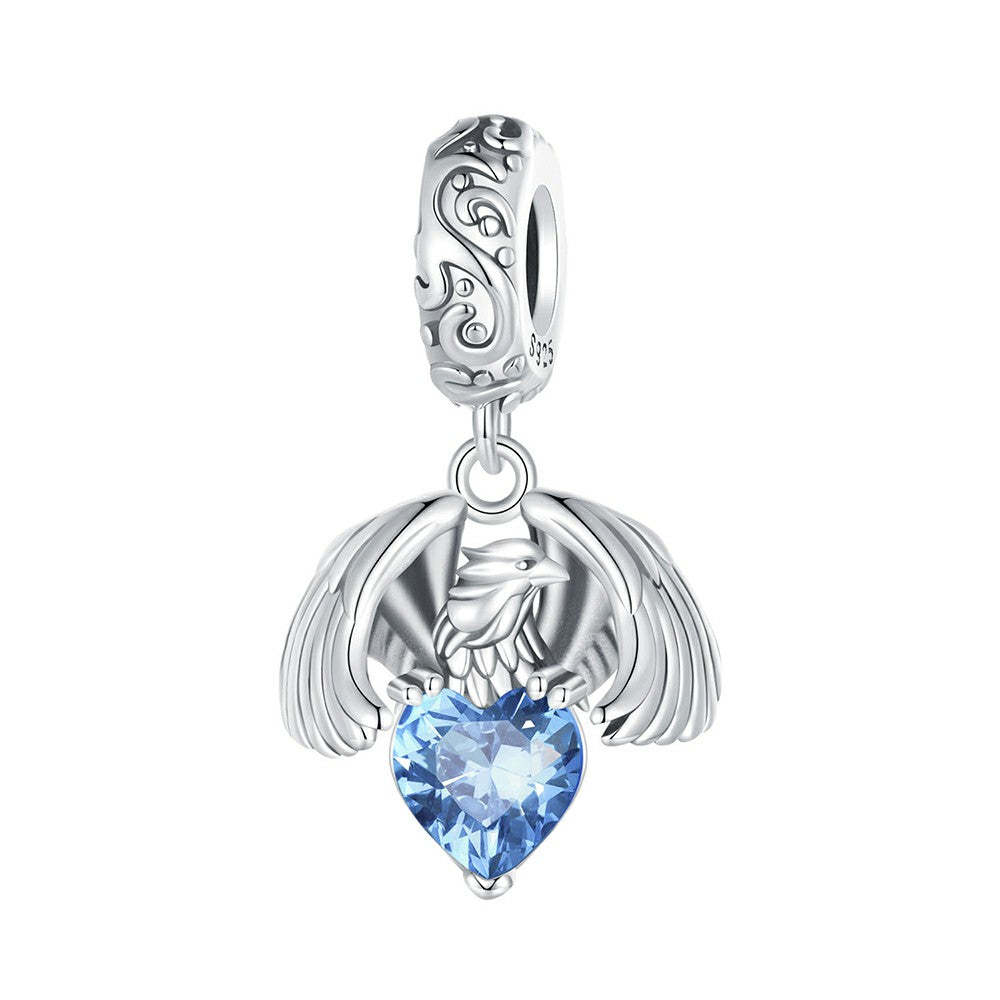 ciondolo pendente aquila bianca in argento sterling 925 yb2304