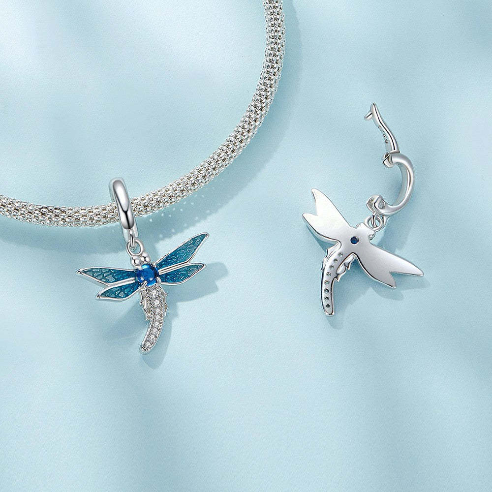 Gioielli con libellula, chiusura di apertura e chiusura, ciondolo pendente in argento sterling 925 yb2321