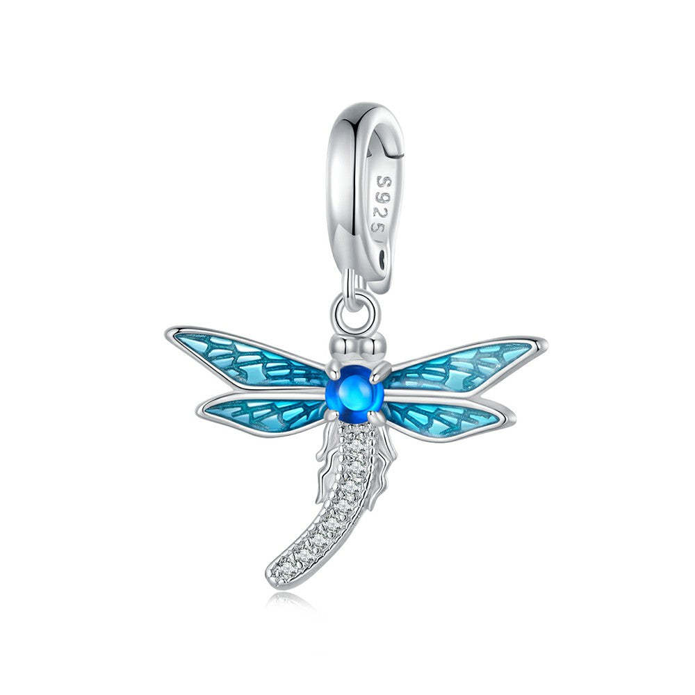 Gioielli con libellula, chiusura di apertura e chiusura, ciondolo pendente in argento sterling 925 yb2321