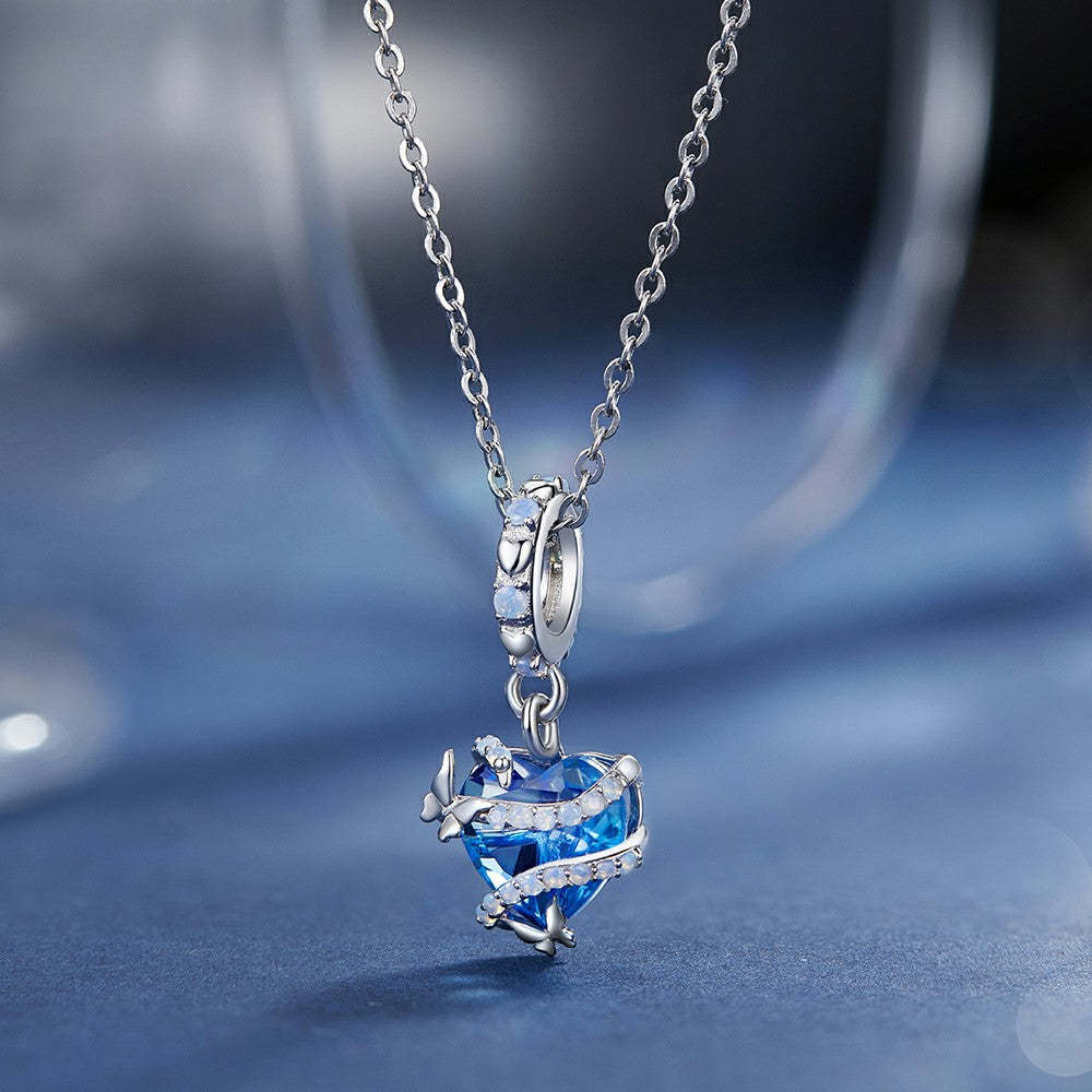 Ciondolo pendente cuore magico in argento sterling 925 felice giorno di San Valentino yb2326