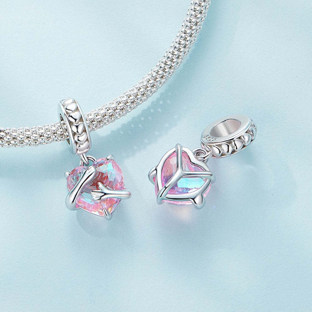 ciondolo pendente abbraccio in argento sterling 925 felice giorno di San Valentino yb2328