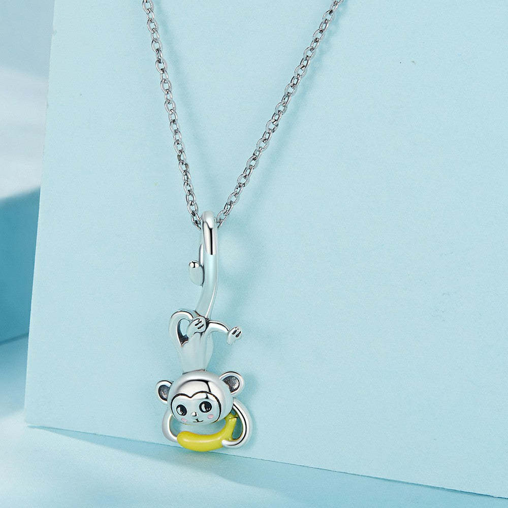 ciondolo pendente scimmia in argento sterling 925 yb2329