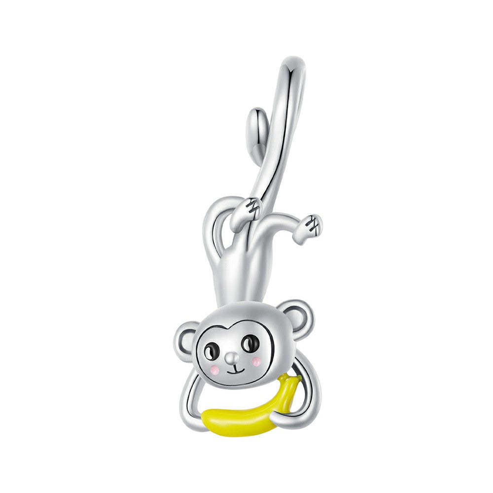 ciondolo pendente scimmia in argento sterling 925 yb2329