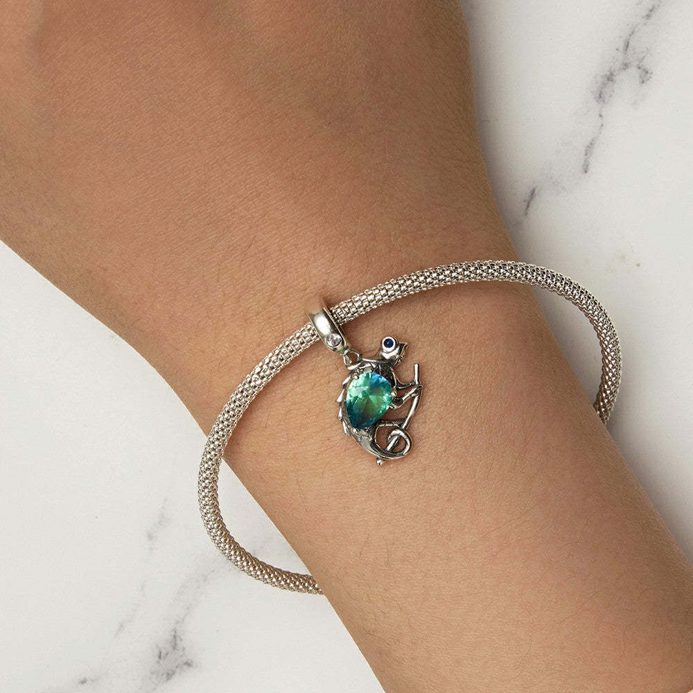 ciondolo camaleonte in argento sterling 925 yb2333