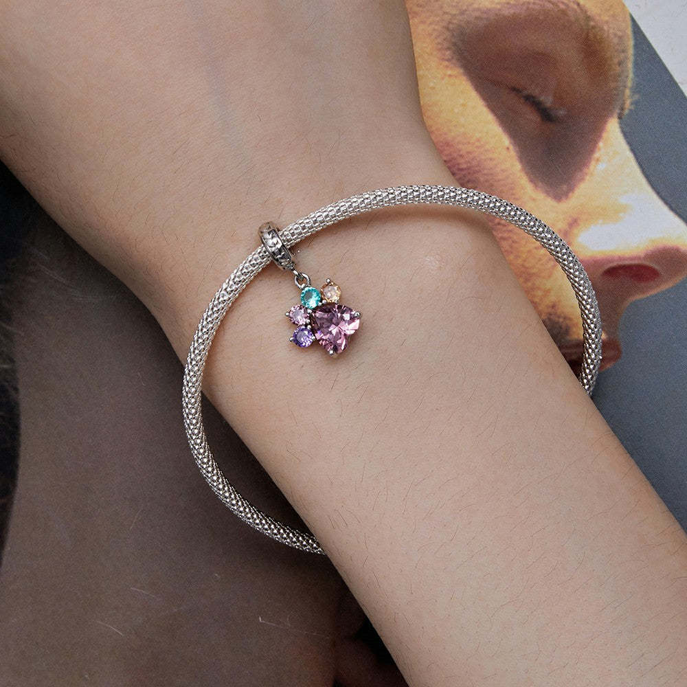 ciondolo pendente con graziosi artigli colorati in argento sterling 925 yb2352