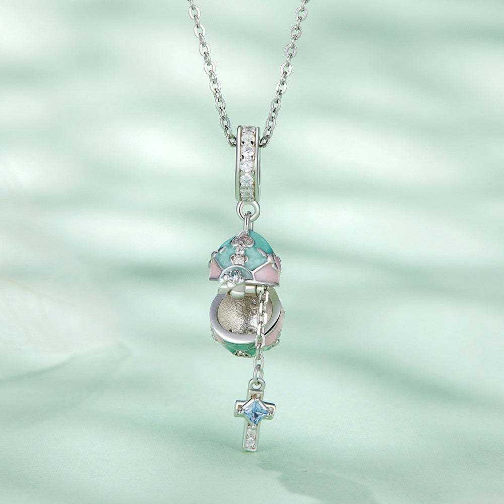 ciondolo pendente uovo di pasqua in argento sterling 925 yb2369