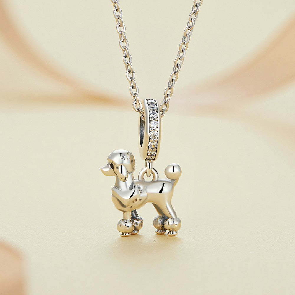 ciondolo barboncino in argento sterling 925 yb2372