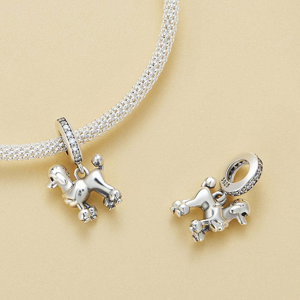 ciondolo barboncino in argento sterling 925 yb2372