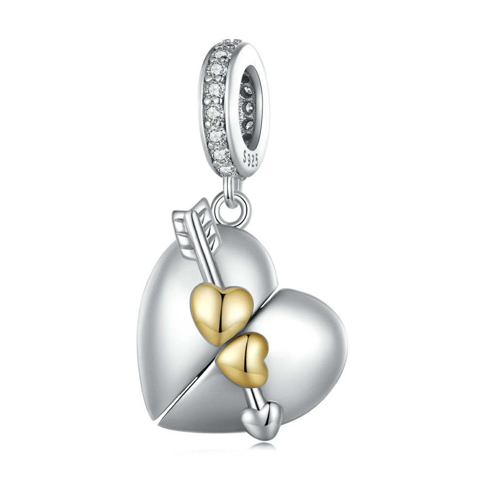 ciondolo pendente a forma di cuore che può essere aperto e chiuso argento sterling 925 felice giorno di San Valentino yb2377