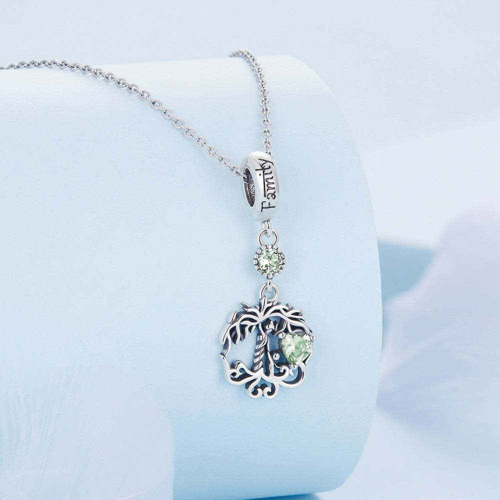 ciondolo albero della vita con cuore in argento sterling 925 yb2403
