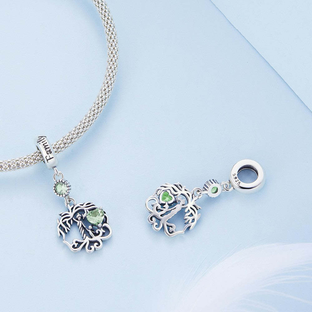 ciondolo albero della vita con cuore in argento sterling 925 yb2403