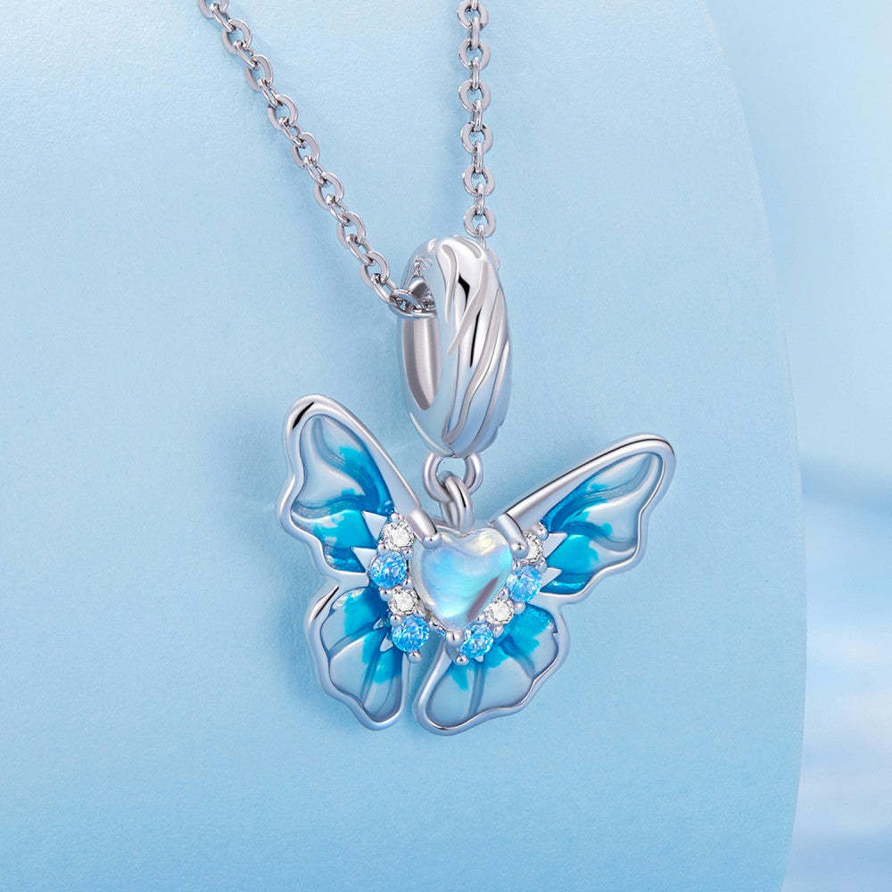 ciondolo pendente farfalla bule in argento sterling 925 yb2420