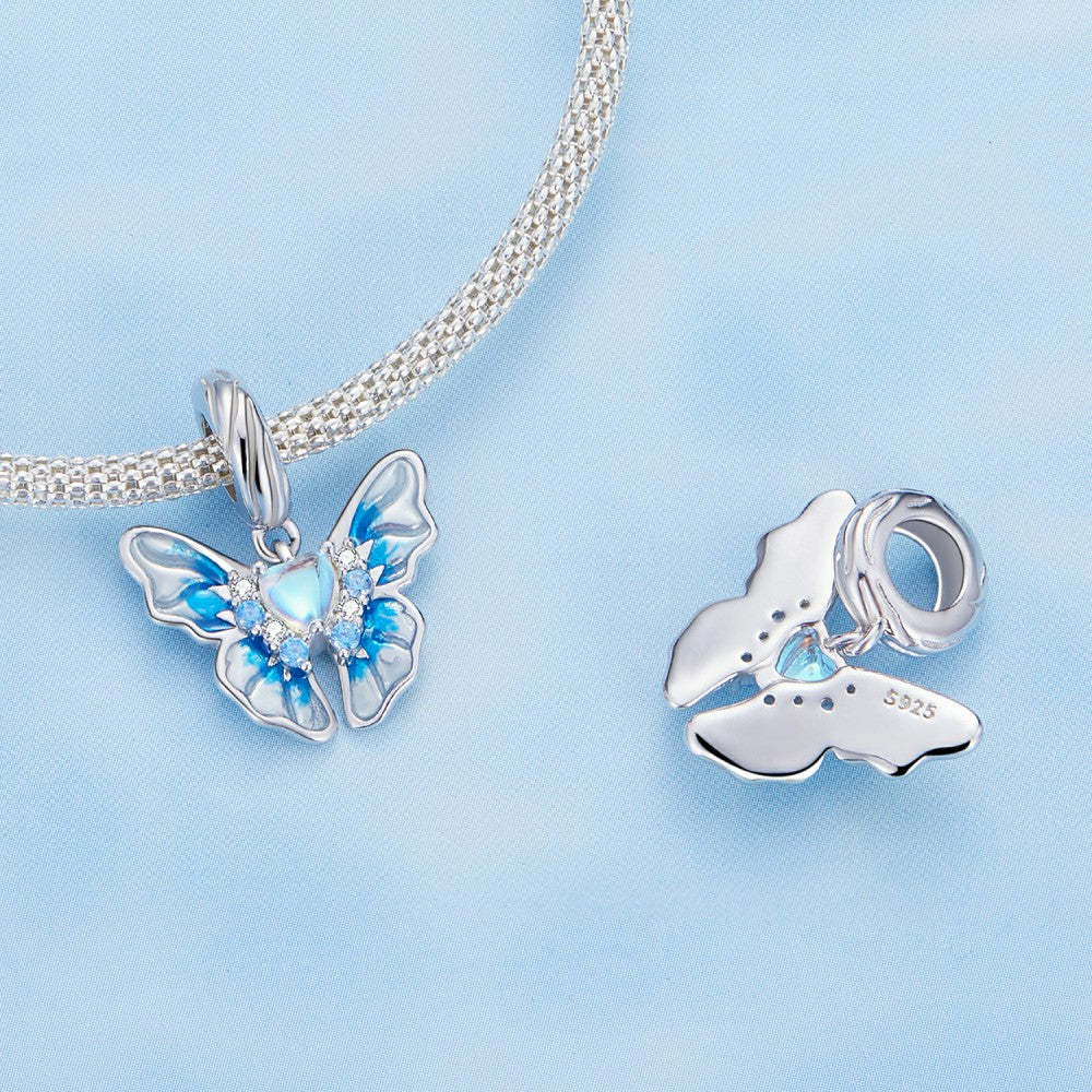 ciondolo pendente farfalla bule in argento sterling 925 yb2420