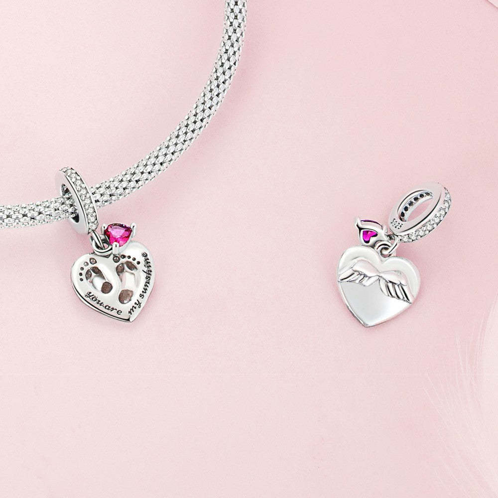Tu sei il mio ciondolo pendente con l'impronta del sole del bambino in argento sterling 925 yb2423
