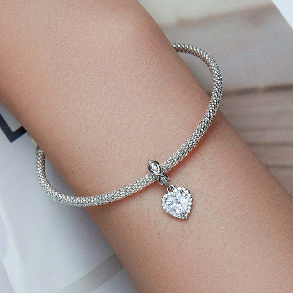 ciondolo pendente a cuore brillante in argento sterling 925 yb2460