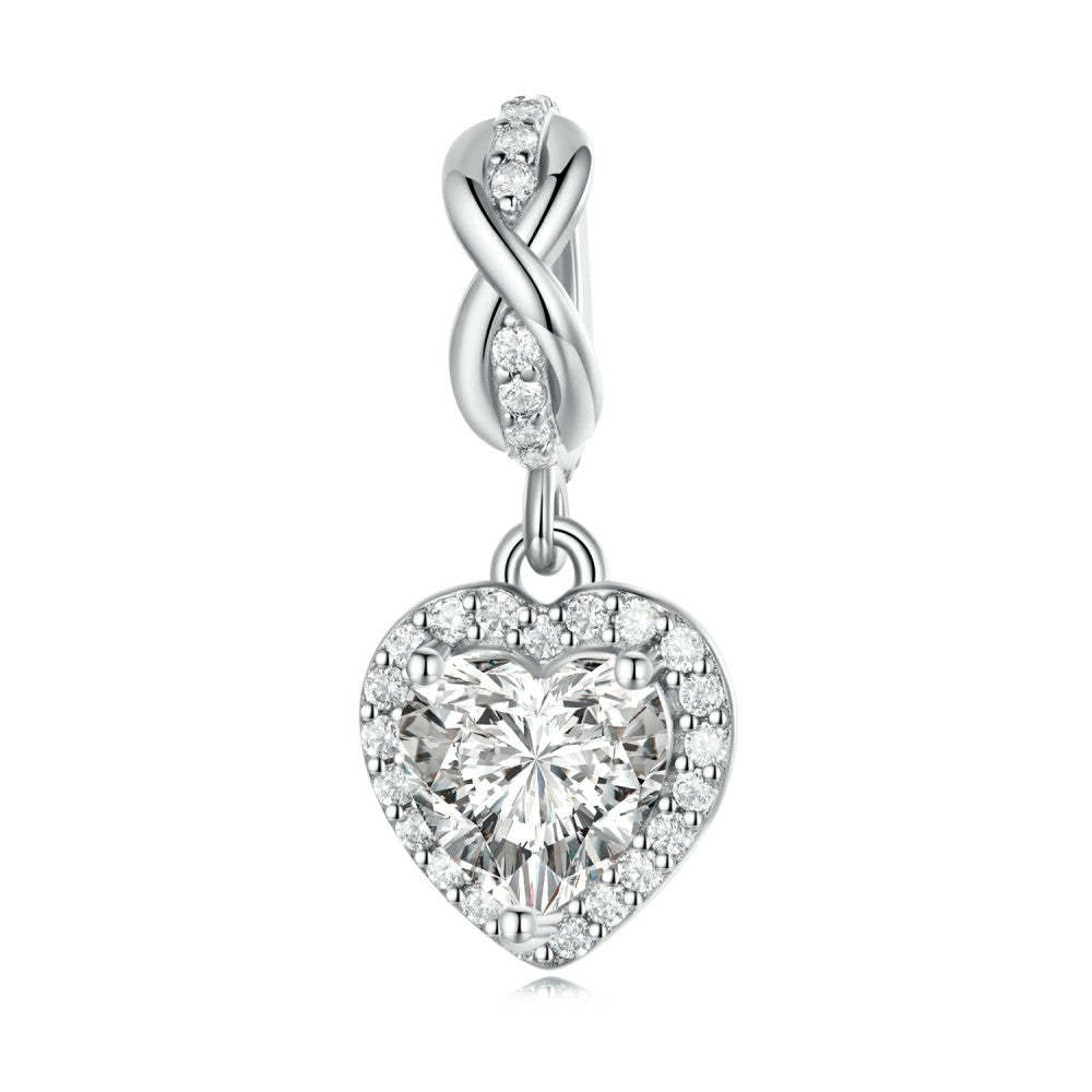 ciondolo pendente a cuore brillante in argento sterling 925 yb2460