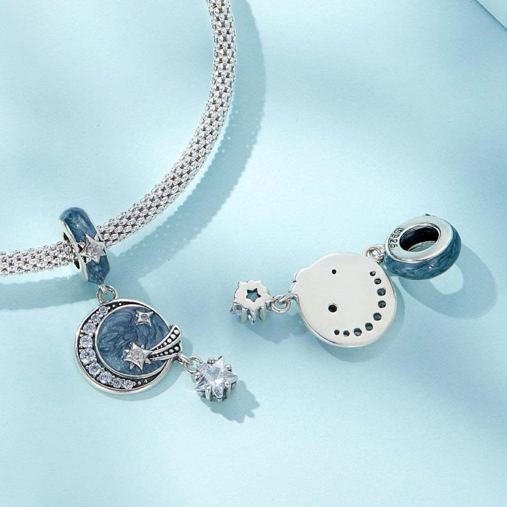Ciondolo pendente galassia cielo stellato in argento sterling 925 yb2464