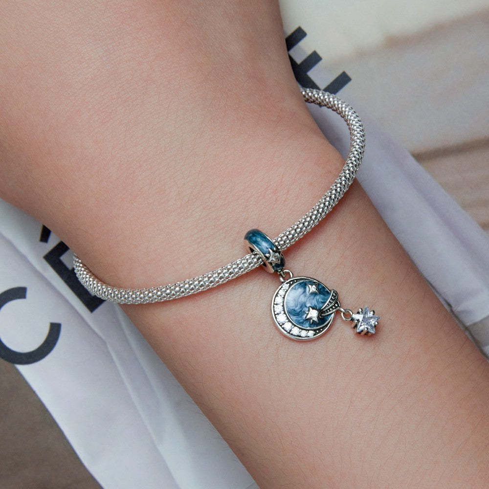 Ciondolo pendente galassia cielo stellato in argento sterling 925 yb2464