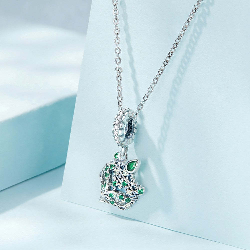 Ciondolo pendente maschera da ballo in argento sterling 925 yb2475