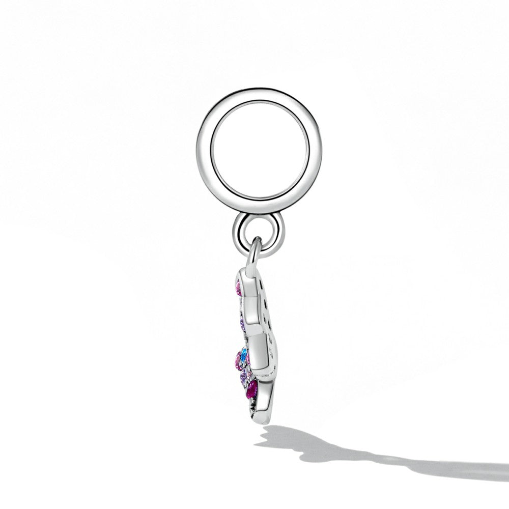 ciondolo pendente farfalla colorata in argento sterling 925 yb2491