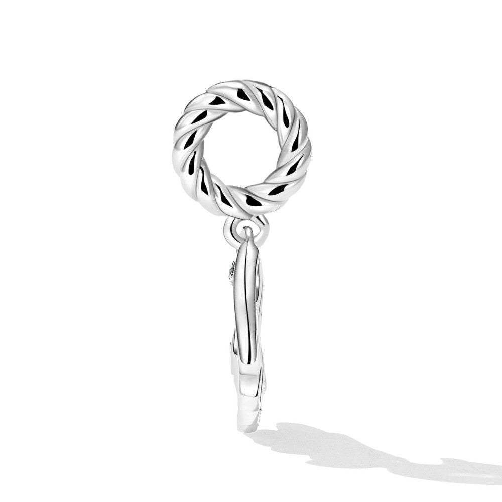 ciondolo pendente foglie verdi in argento sterling 925 yb2497