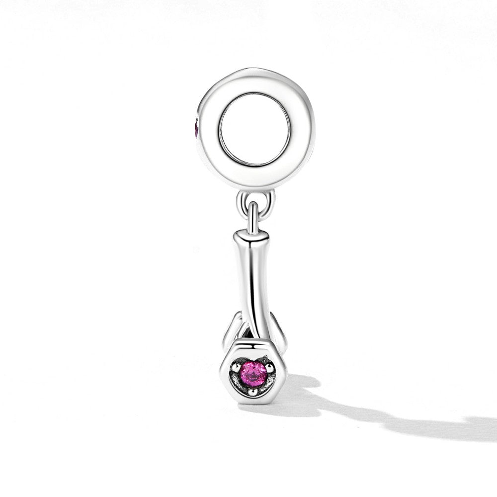 fitness dumbbells dangle charm 925 sterling silver yb2503