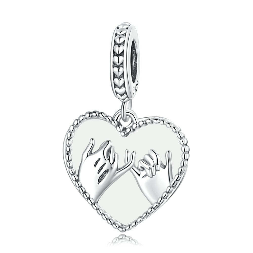 ciondolo pendente mani nel cuore in argento sterling 925 yb2509