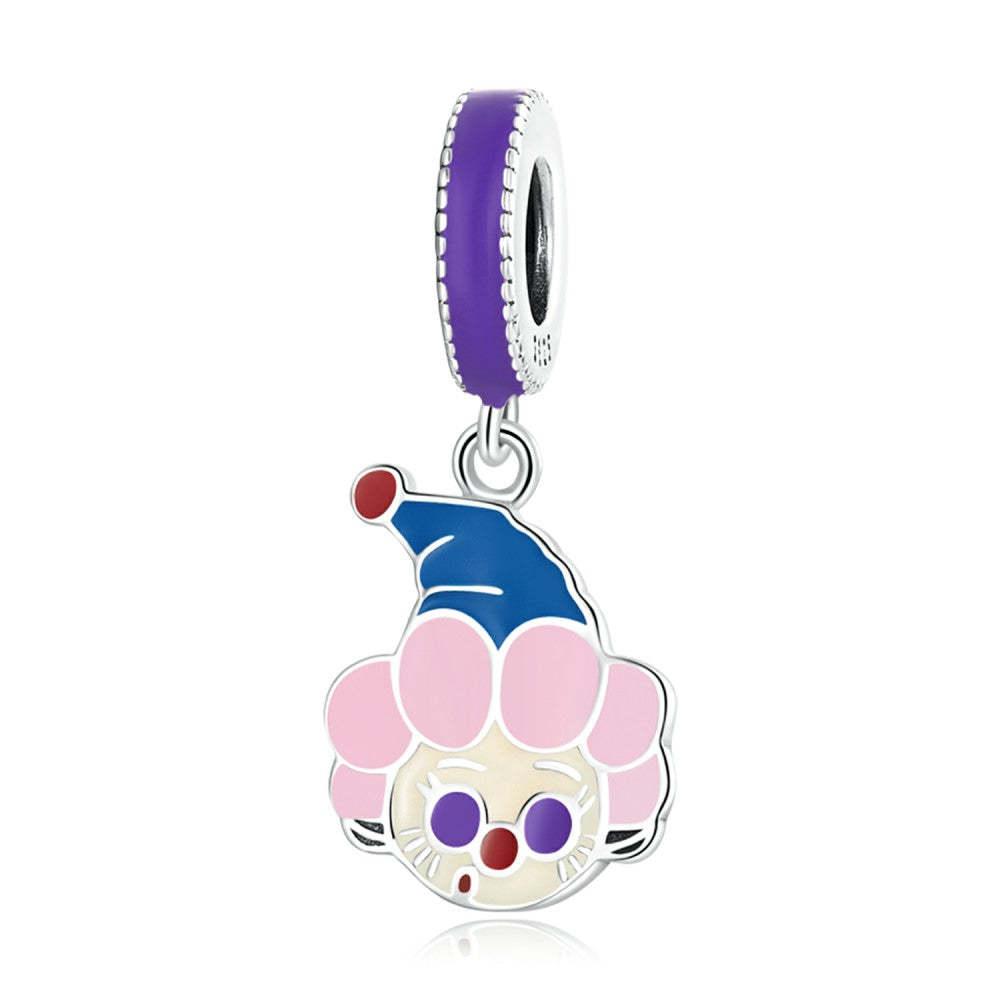 simpatico ciondolo pendente da clown in argento sterling 925 yb2516