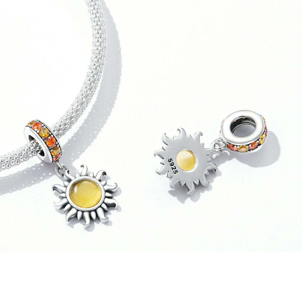 ciondolo pendente piccolo sole in argento sterling 925 yb2533