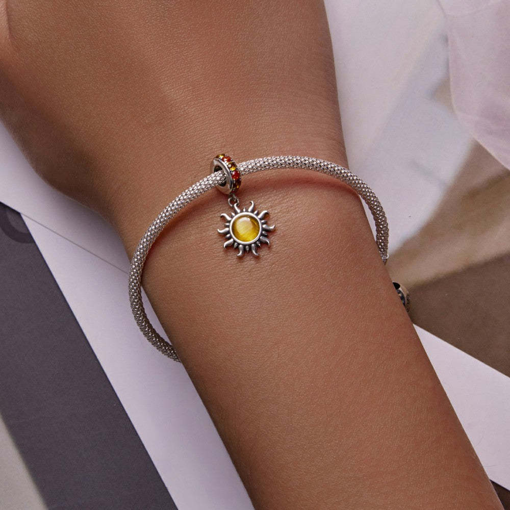 ciondolo pendente piccolo sole in argento sterling 925 yb2533