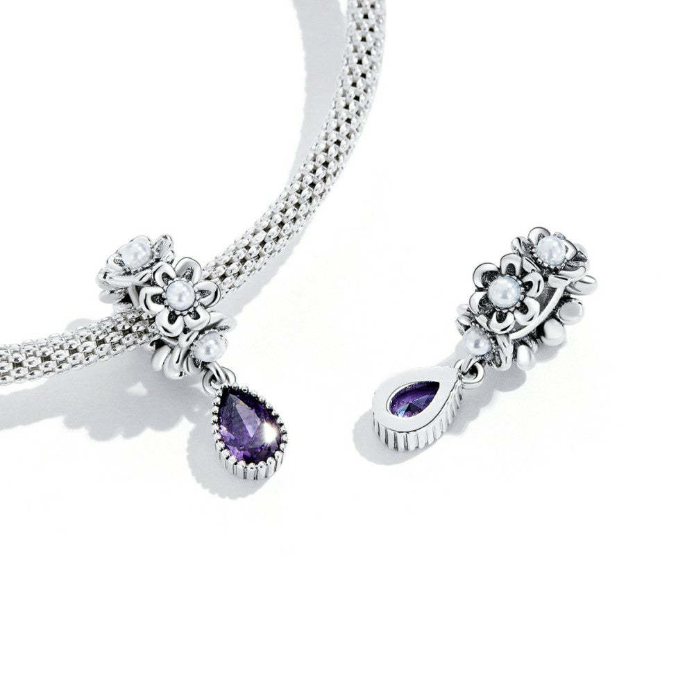 classico ciondolo pendente goccia d'acqua in argento sterling 925 yb2541