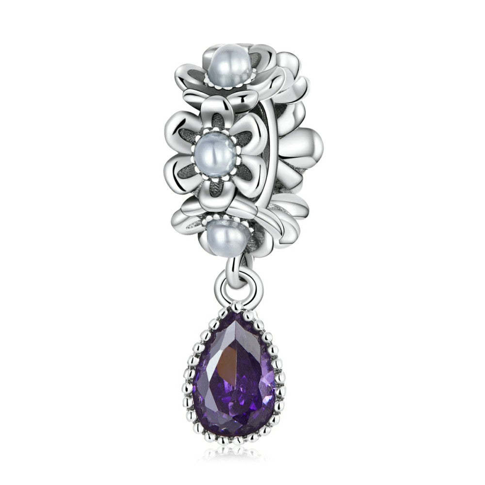 classico ciondolo pendente goccia d'acqua in argento sterling 925 yb2541